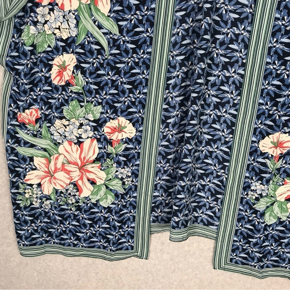 MaxStudio Kimono L Multicolor Bloom Cover Up Cardigan Long Duster Cottage Cruise - Picture 13 of 13